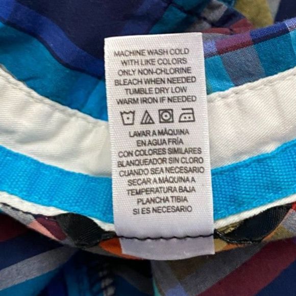 Guess Kids 100% Cotton Plaid Button Down Shirt Boys Size M 10-12 - Picture 4 of 4